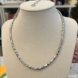 Park Lane Silver Faceted Necklace